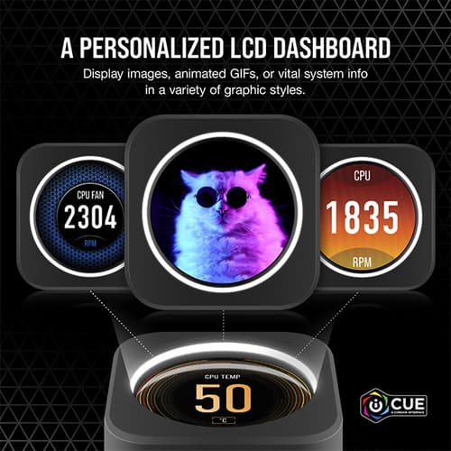 Corsair iCUE H170i Elite LCD Display CPU Liquid Cooler (Black)